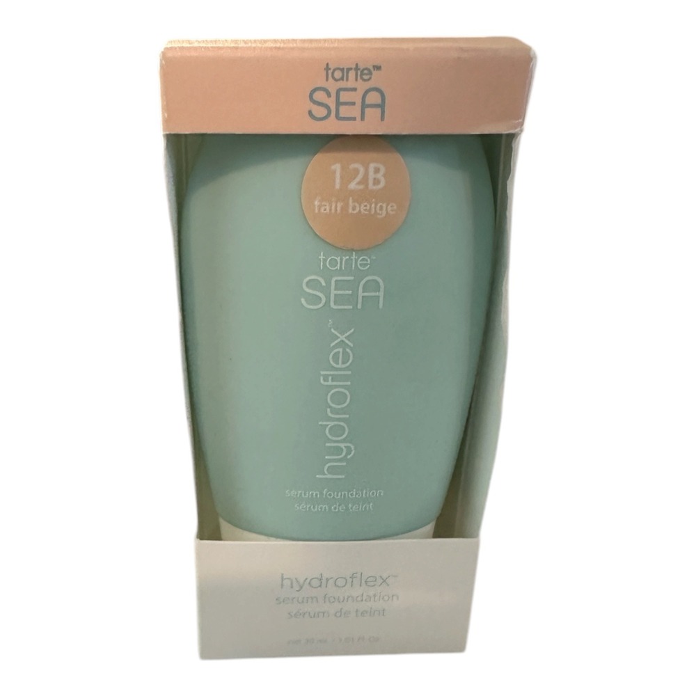 Tarte SEA Hydroflex Serum Foundation 12B Fair Beige 1.01oz Vegan Makeup New Box